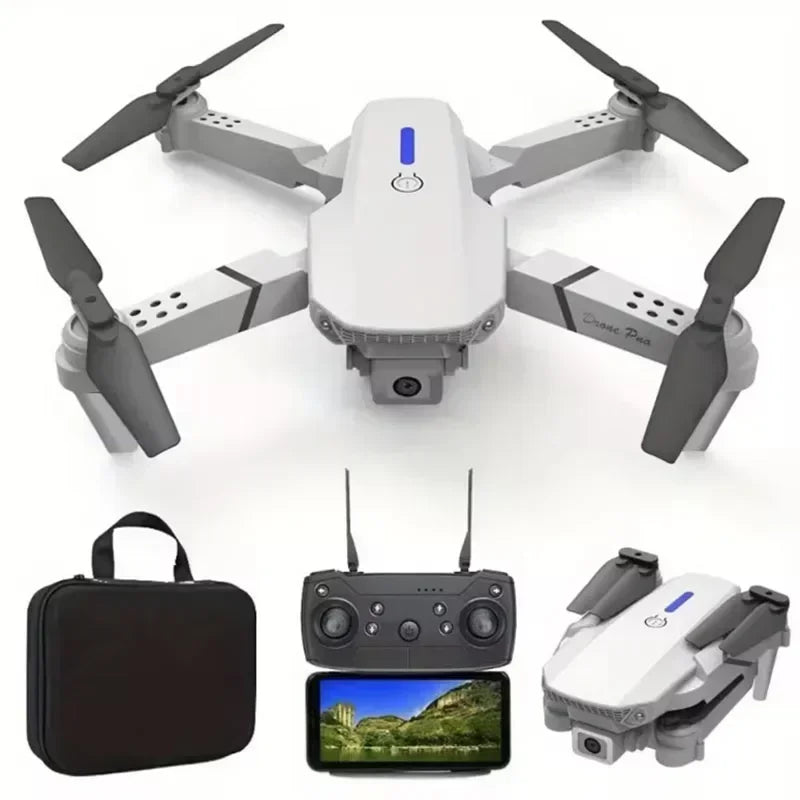 4K Aerial Photography UAV E88Pro RC Drone With 1080P Wide Angle Dual HD Camera Foldable RC Helicopter WIFI FPV Toy Gifts