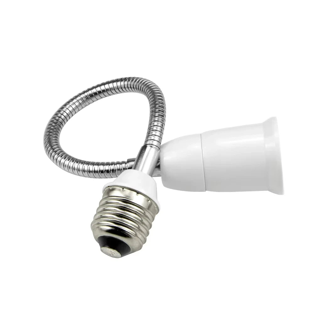 20CM 30CM 40CM 50CM 60CM Flexible E27 to E27 LED Bulb Extension Lamp Holder Light Socket 110V-220V LED Lamp Holder Converter