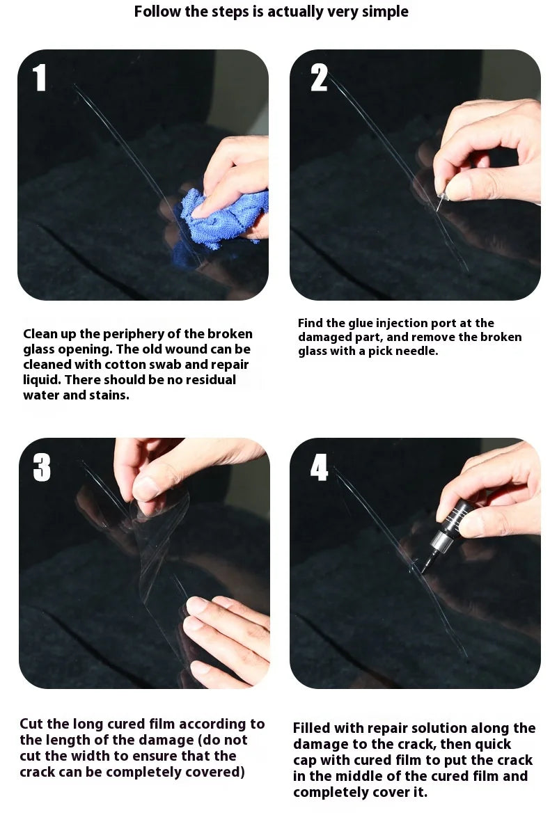 Car Windshield Cracked Repair Tool DIY Car Window Phone Screen Repair Kit Glass Curing Glue Auto Glass Scratch Crack Restore