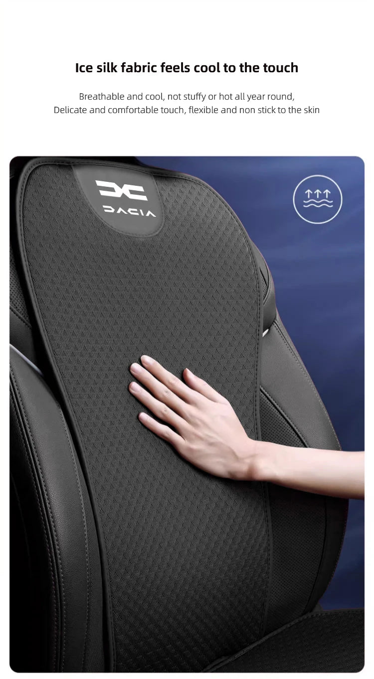 Car Ice Silk Seat Cushion Seat Covers For Dacia Duster Logan Spring Sandero Jogger Backrest Mat Rear Seat Cushion Car Interior ﻿