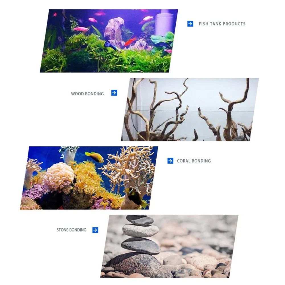 Fish Tank Landscaping Moss Glue Aquarium Aquatic Water Grass Stick Fixing Glue Aquatic Plants Driftwood Underwater Gel