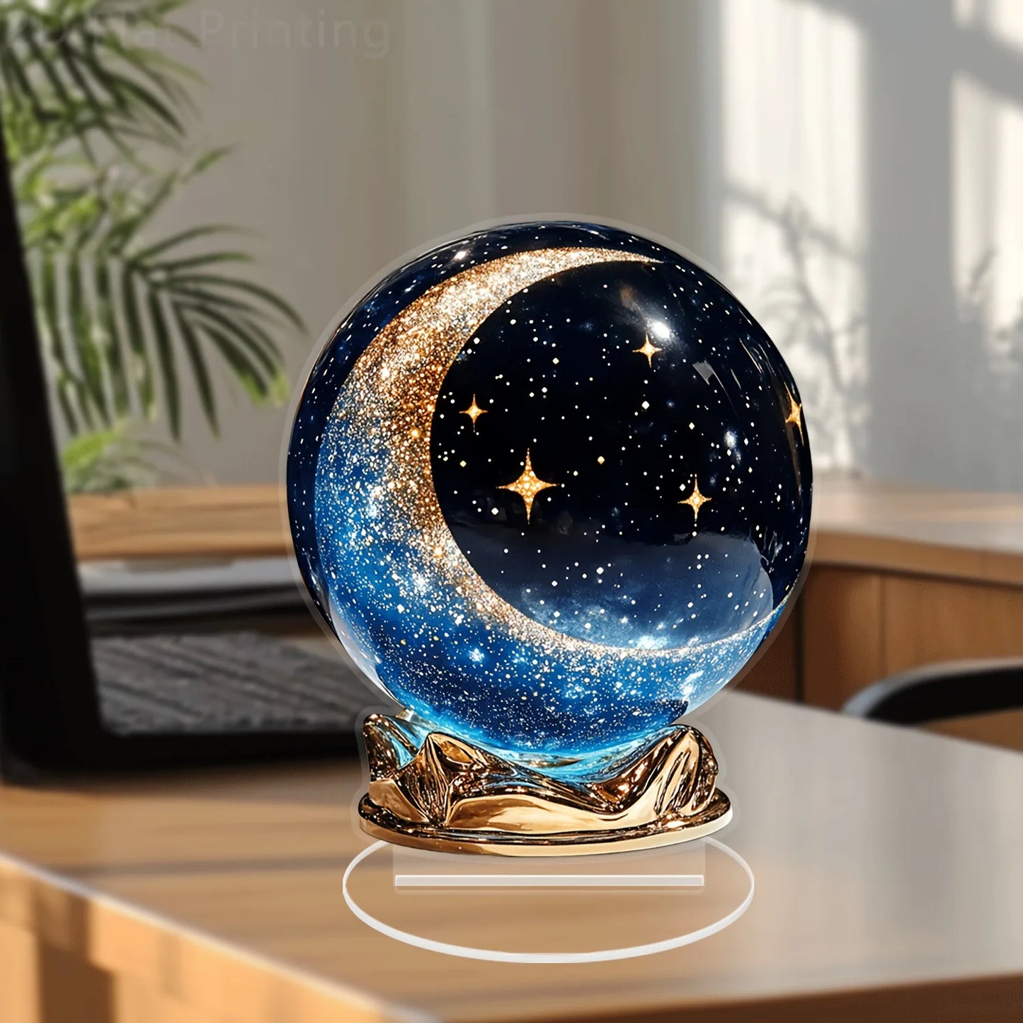 1PCS Bohemian Style Crystal Ball Tabletop Decoration Sculpture Home Decoration Office Decoration Coffee Shop Studio Display