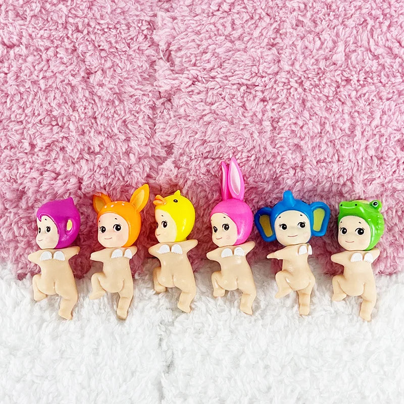 12-1Pcs Animal Sonny Angel Blind Box 20th Anniversary Hippers Looking Back Series Mini Model Doll Kids Christmas Birthday Gifts