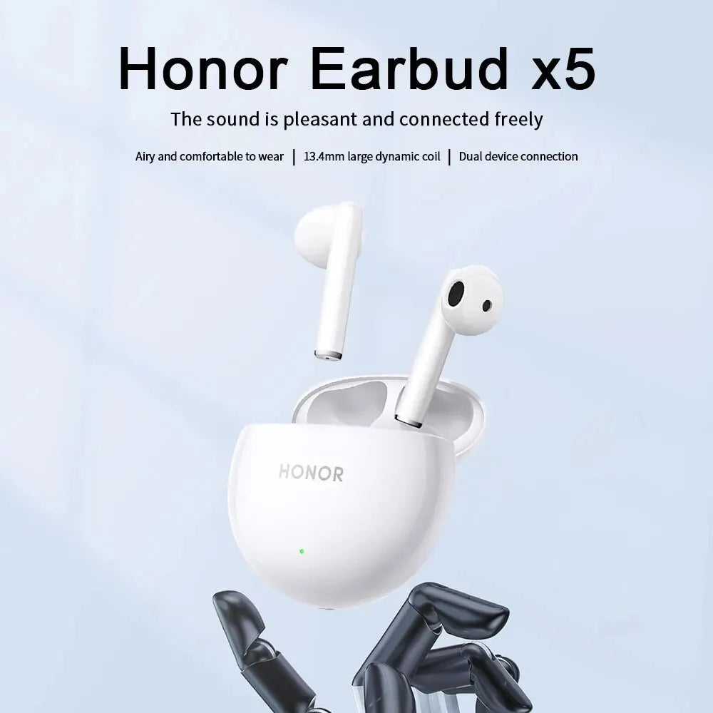 Honor Earbud X5 TWS True Wireless Bluetooth Earphone Call Noise Cancelling Headphone 27 Hour Battery Life Dual Device Connection