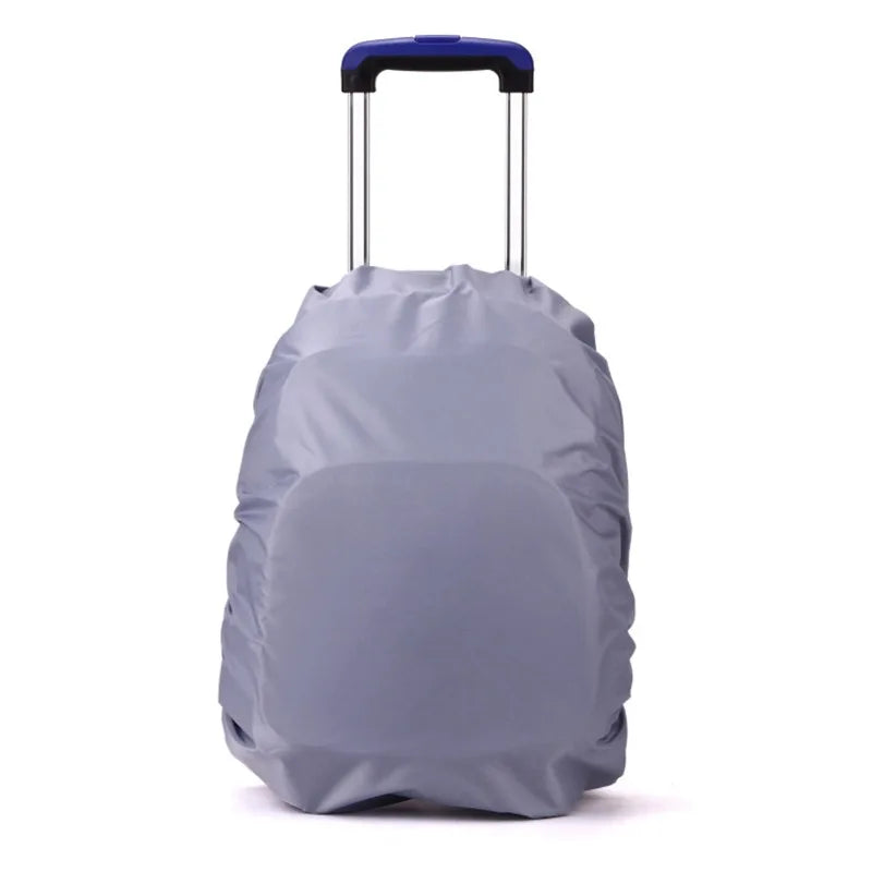 Children's Waterproof Backpack Rain Cover Outdoor Sport Night Cycling Safety Light Rain Cover Case Bag Camping Hiking 35L