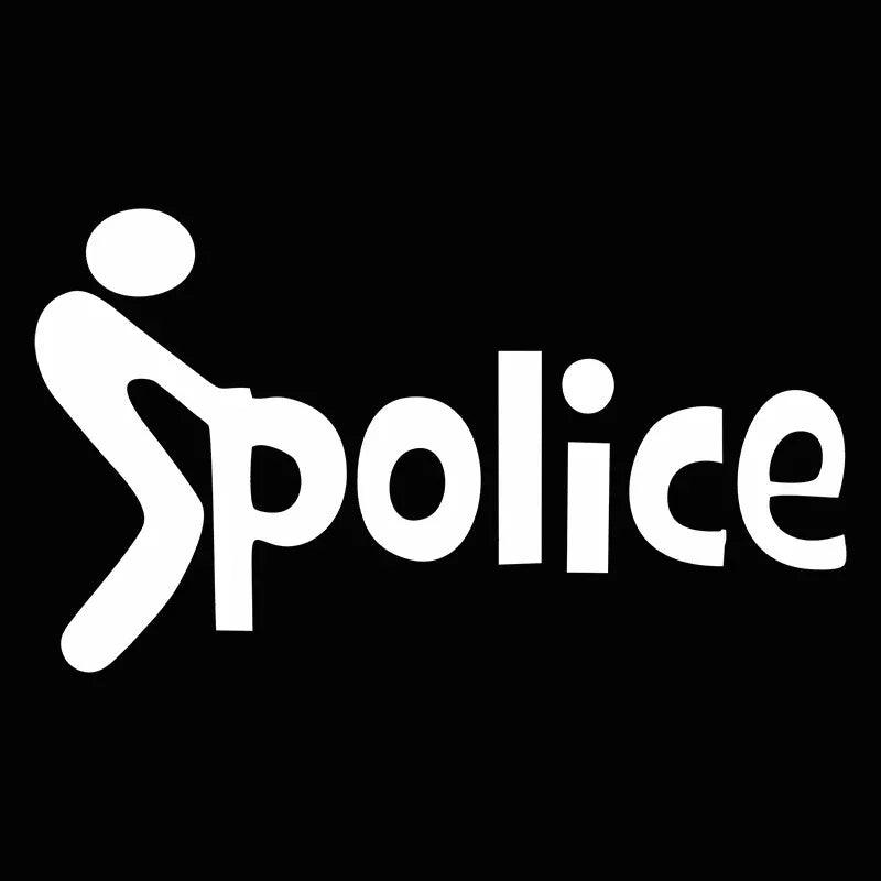 LYKX Funny Cartoon Creative Police JDM Car Decorative PVC 3D Carving Car Sticker Pattern Vinyl Decal