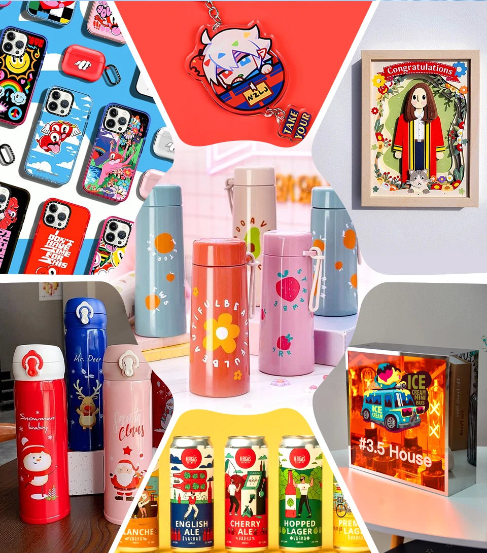 A4 uv dtf printer For Epson xp600 printer head uv dtf sticker printer with laminator for phone case glass acrylic metal uv print