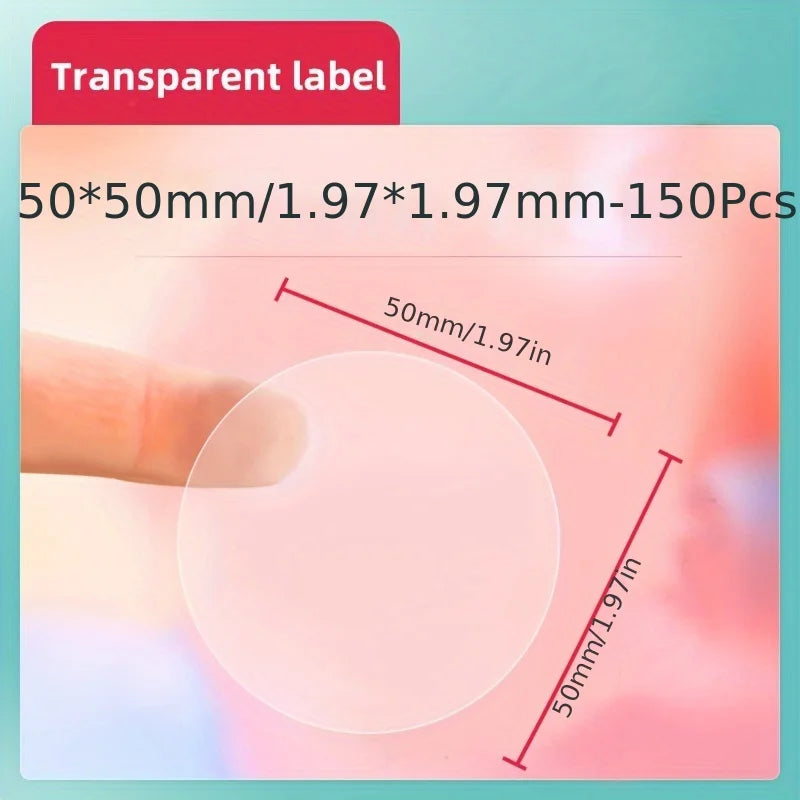 Marklife transparent thermal printing label paper, multifunctional and clear, suitable for home, school, gifts, etc|