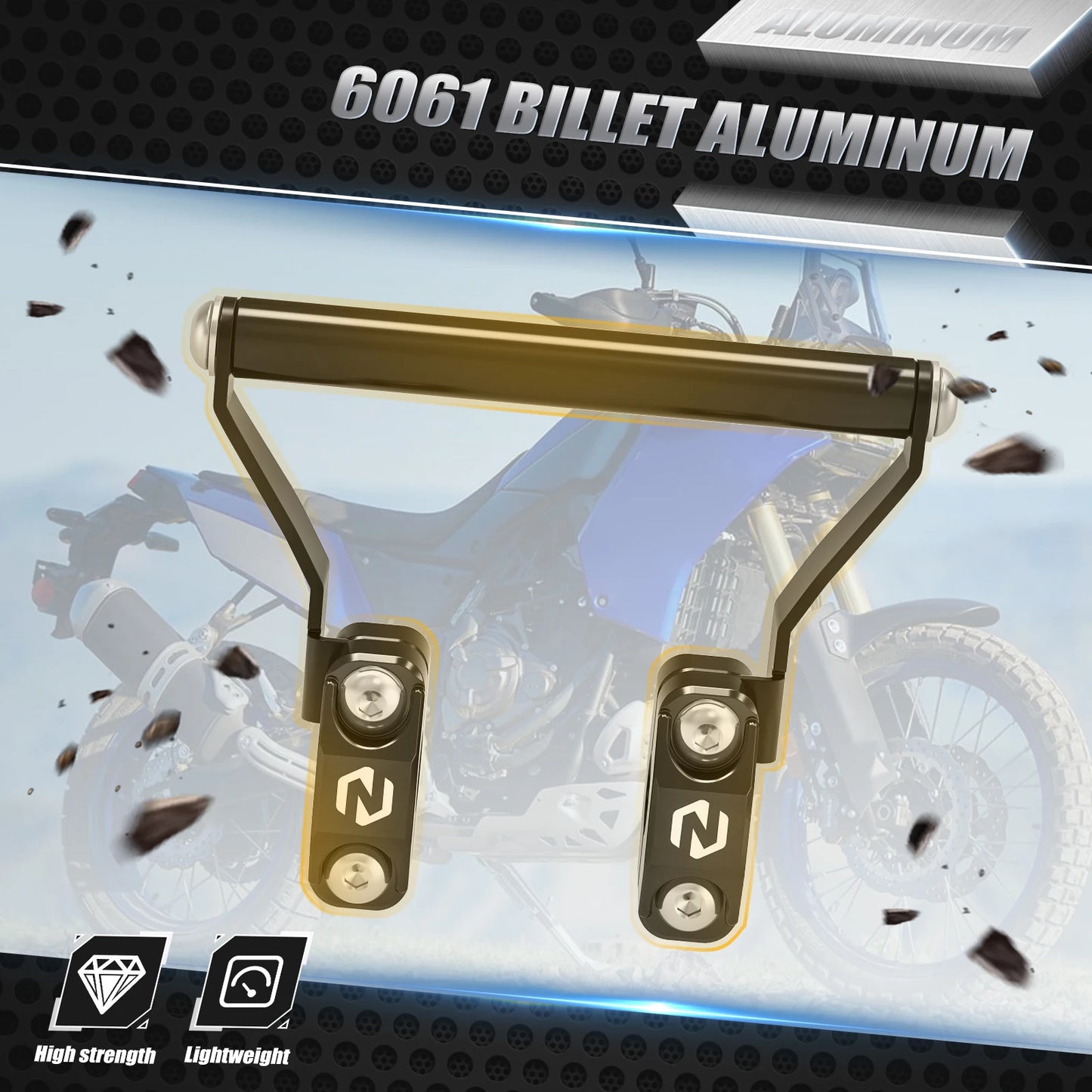 12MM Motorcycle GPS Mount Bracket For Yamaha 2019-2024 2023 Tenere 700 T700 XTZ700 Aprilia Tuareg 660 2022-2024 Tenere 700 Rally