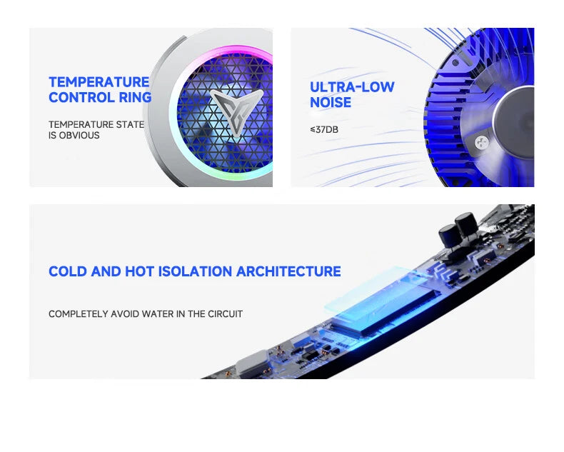 Flydigi B7X Cellphone Cooler Frequency Conversion Super Heat Dissipation Magnetic Radiator RGB Light For Iphone Ipad Android