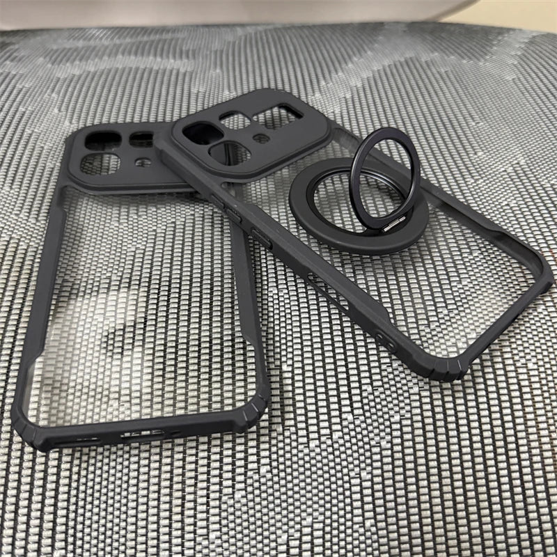 For Infinix Note 60 Pro Case For Note60 Pro 5G For  Magnetic Transparent Holder Ring Cover Acrylic Protect Shell