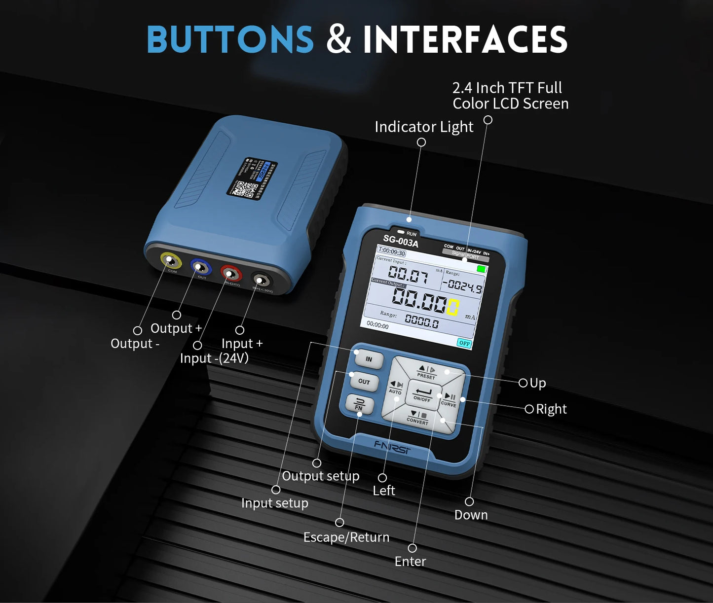 FNIRSI SG-002 Digital 4-20mA 0-10V Voltage Gerador de sinal Current Transmitter Professional Electronic Measuring Instruments