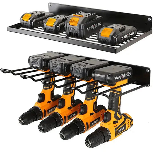 Power Tool Organizer Wall Mount, Power Tool Rack Tool Shelf Drill Holder Wall Mount for Garage Organizers and Storage