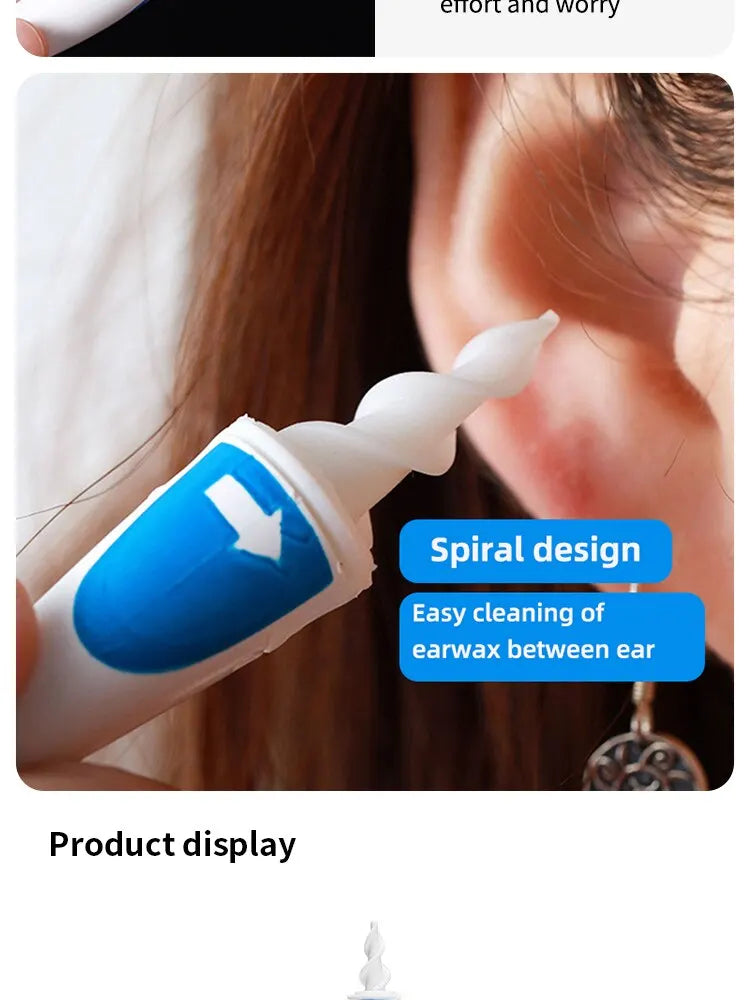 16 Ear Cleaning Set Ear Scoop Cleaning Ear Wax Silicone Soft Spiral Beauty Care Gadget Portable Personal Hygiene Set