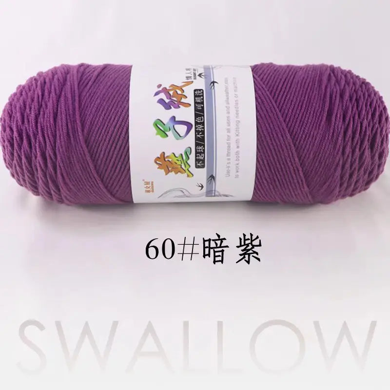 1Pc 200g Milk Cotton yarn for hand knitting Acrylic Crocheting Thread Yarn Crochet Doll sweater bag blanket slipper