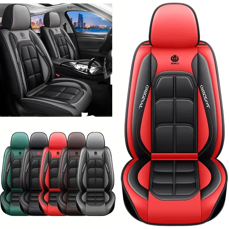 1pcs All inclusive seat cover full leather car seat cushion single seat driver and passenger seat cover all season universal pad