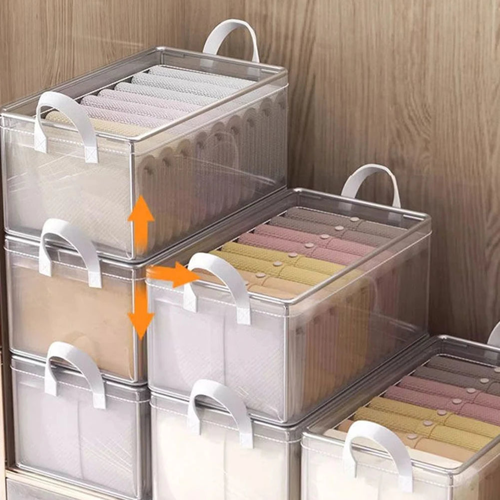 Foldable Anti Mold Transparent Clothing Storage Bag with Lid for Seasonal Storage, Moving Packaging,wardrobe Storage,and Storage