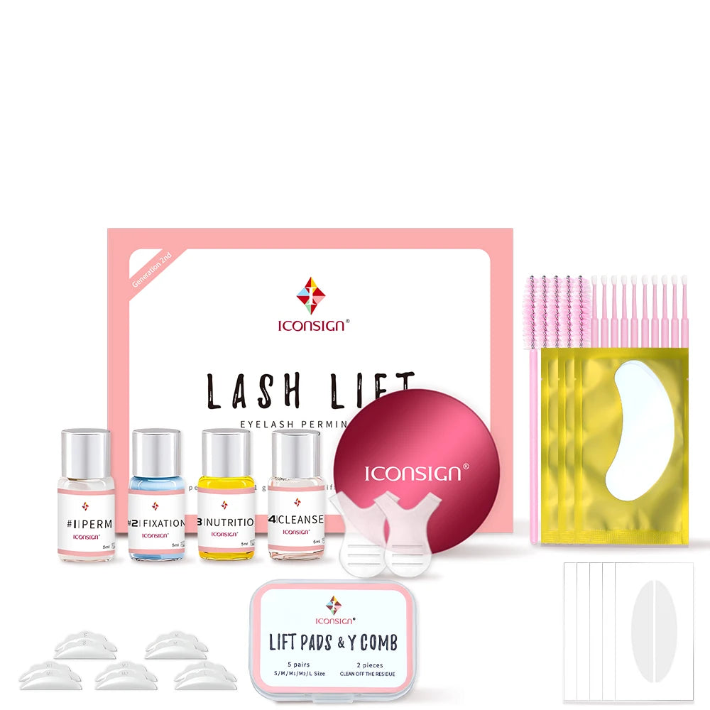 ICONSIGN Lash Lift Kit,Eyelash Perm Kit,Lash Lift and Tint Kit Professional Eyebrows Dye Lash Extension Set Semi-Permanent