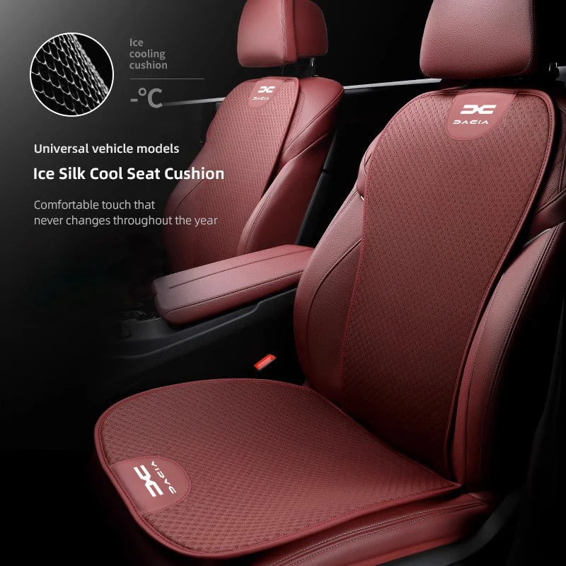 Car Ice Silk Seat Cushion Seat Covers For Dacia Duster Logan Spring Sandero Jogger Backrest Mat Rear Seat Cushion Car Interior ﻿