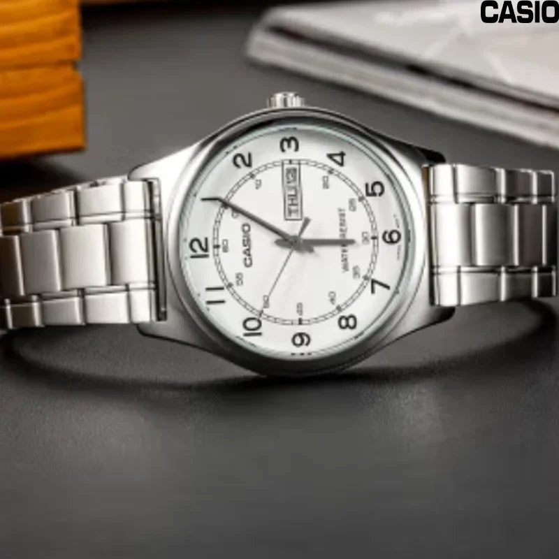 CASIO MTP-V006L-1B Men's Watch Minimalist Business Sports Quartz Watch Men's Gift to Boyfriend Black Plate And Black Belt