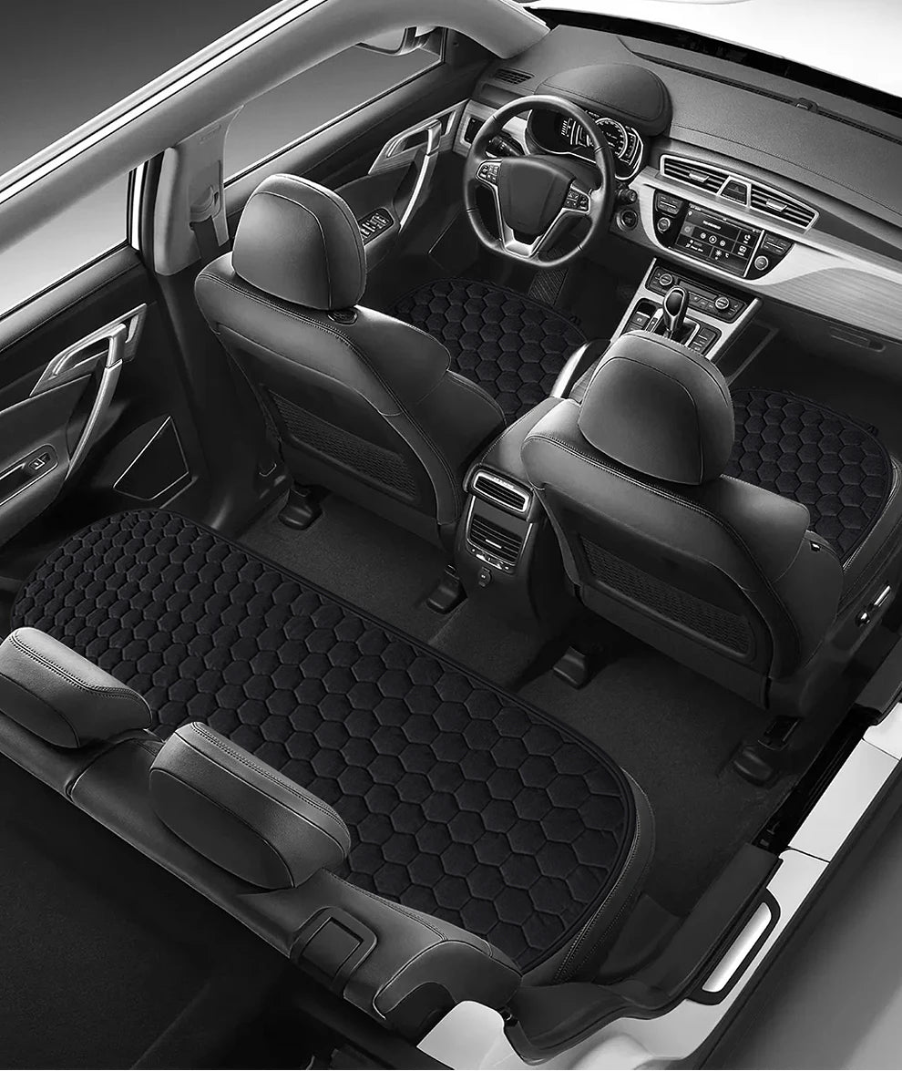 Winter short plush car single piece seat cushion thickened warm front single seat square cushion rear row long cushion