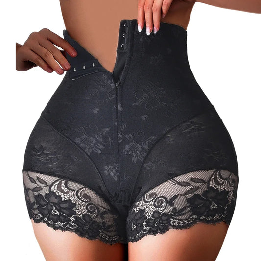 YBFDO Women High Waist Trainer Body Zipper Shaper Panties Tummy Control Slimming Belly Shapewear Girdle Waist Trainer Shorts