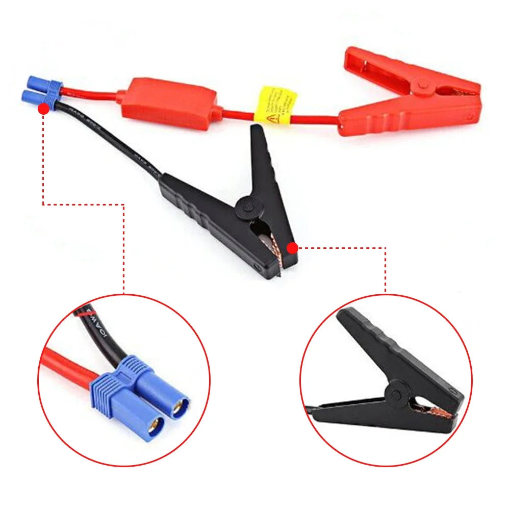 12V Jump Starter Alligator Clips for Car Truck Universal Vehicles Replacement Battery Jumper Cables Emergency Start Power Clamps