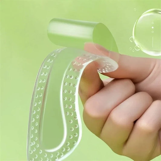 1 pair Silicone Gel Heel Pad for Women Adjustable Non Slip Insole Blister Protector Foot Comfort Cushion