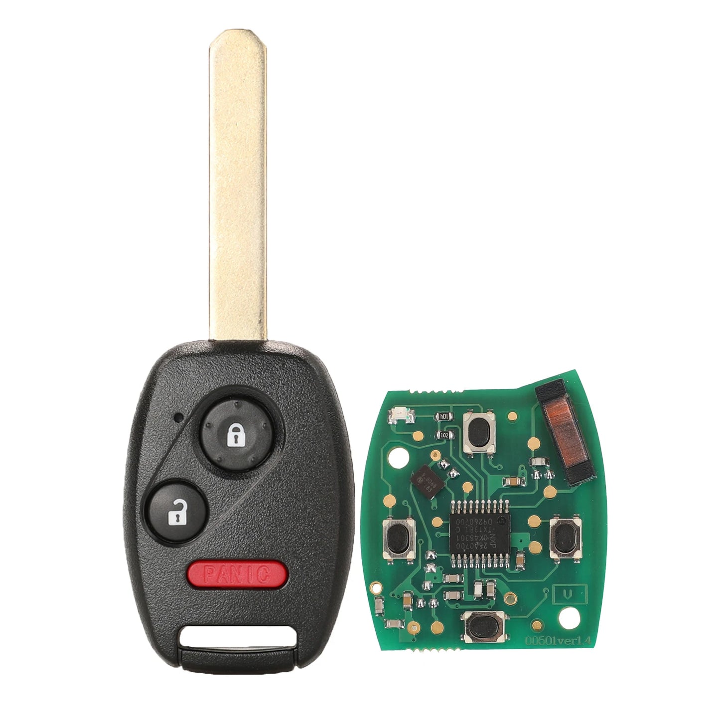 jingyuqin 313.8Mhz Remote Key Fob For Honda CR-V Accord 2008 2009 2010 2011 2012 MLBHLIK-1T ID46 Chip 3/4 Buttons Car Key HON66