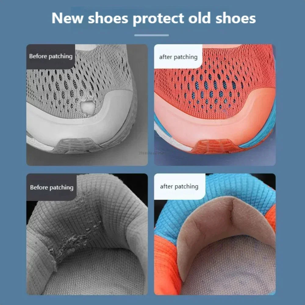 6pcs Sports Shoes Repair Stickers Suede Heel Protector Anti-Wear Repair Holes Self-adhesive Patches Insoles Pad Foot Care Insert