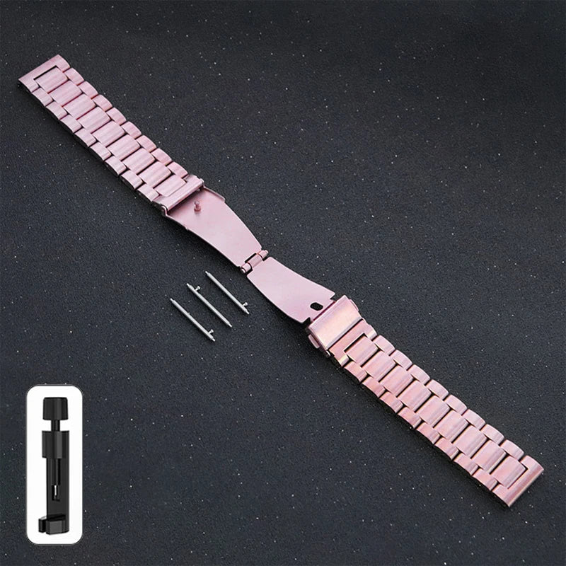 20mm 22mm 18mm 24mm Stainless Steel Strap for Samsung Galaxy Watch 6Classic 6 5 4 5Pro 40mm 44mm 43mm 47mm Gear S3 for Huawei GT