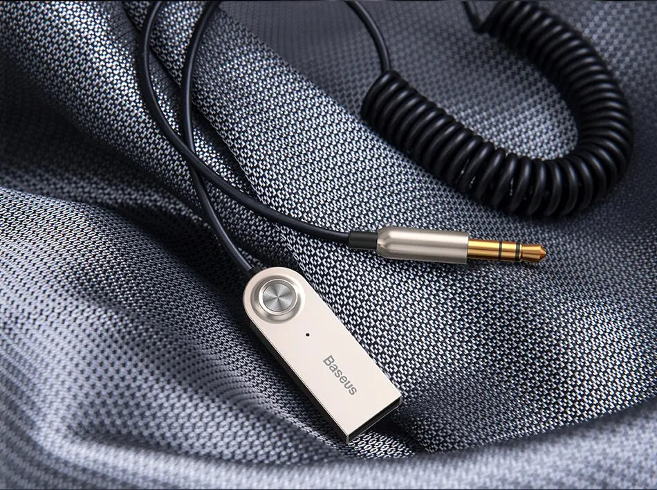 Baseus BA01 Aux USB Bluetooth Adapter Dongle Cable For Car 3.5mm Jack Aux Bluetooth 5.0 Receiver Speaker Audio Music Receiver