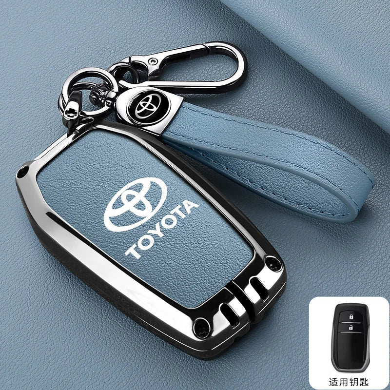 Car Remote Key Case Cover For Toyota CHR Hilux Fortuner Land Cruiser 200 Camry Corolla Crown RAV4 Highland Keychain Accessories
