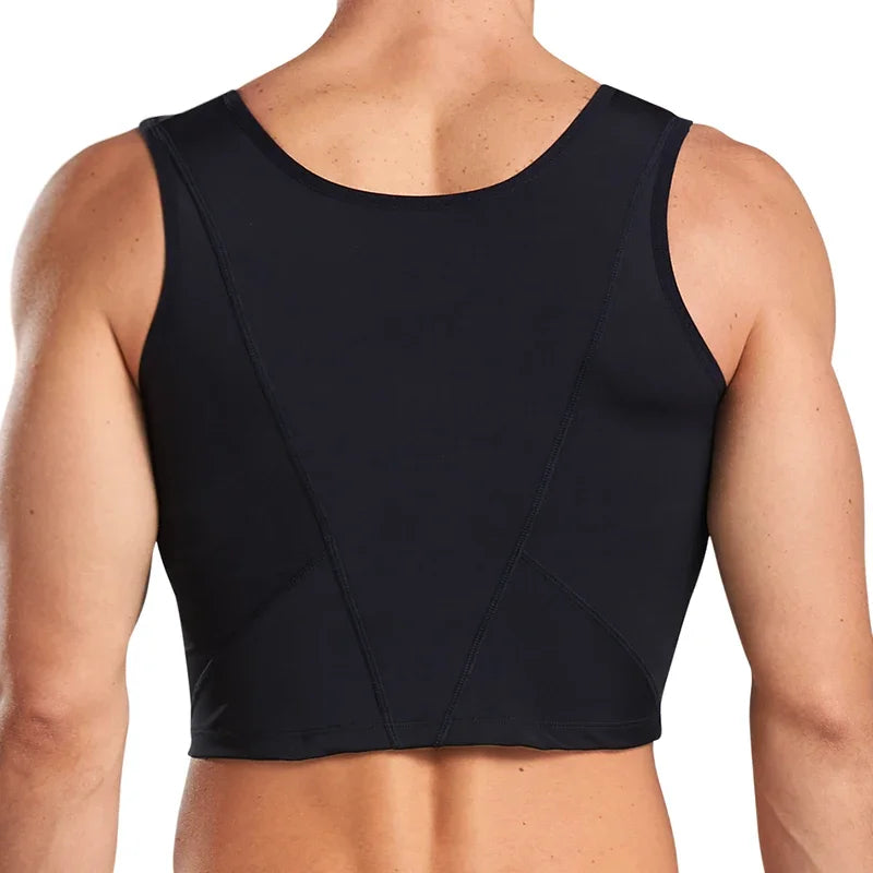 Men's Chest Vest Sweat Chest Bandage Tight-fitting Underwear Body Shaper Corset Support Belt Chest Compression Correct Posture