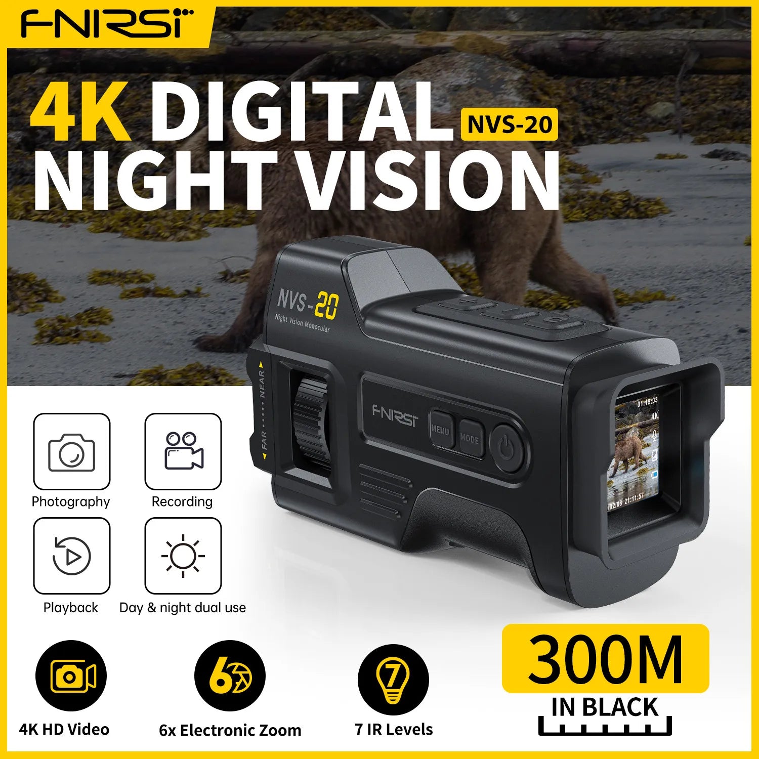 Night offers Vision Monocular 4K Telescope, Infrared Digital Night Vision