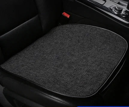 Car seat single-piece four seasons universal three-piece cover without backrest breathable cotton and linen rear cushion