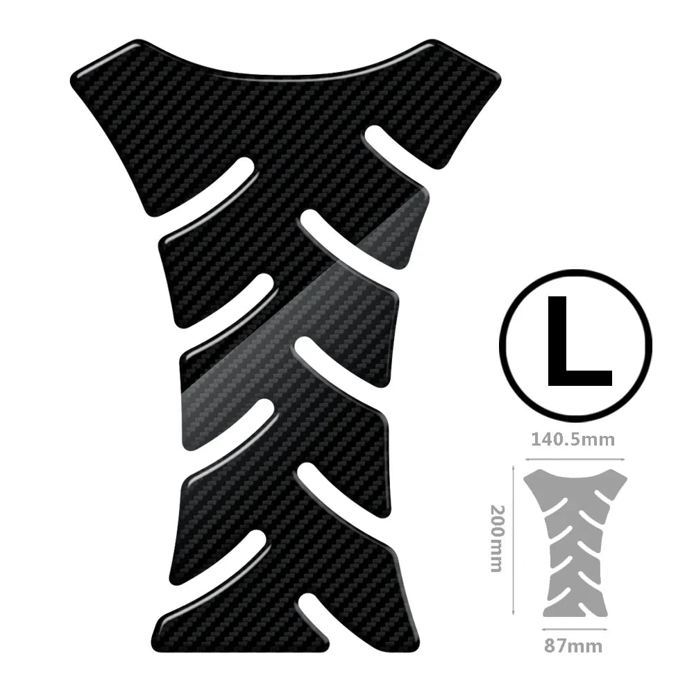 Motorcycle Tank Pad Protection Carbon-look Sticker Universal for Kawasaki Honda Yamaha Suzuki Aprilia Benelli