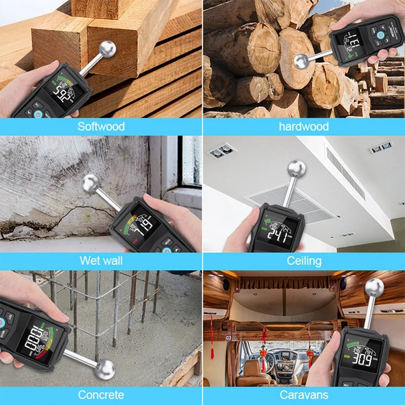 1PC MESTEK WM700B Digital Wood Hygrometer without Contact Wood Moisture Detector High Quality