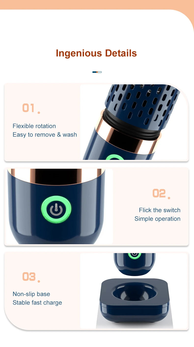 Fruit Vegetable Washing Machine Capsule Shape Wireless Food Purifier Household Pesticide Disinfection Vegetables Cleaner Machine