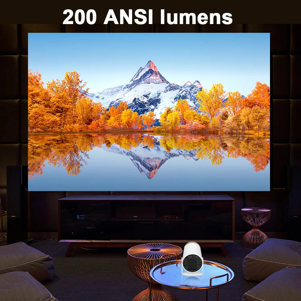 Transpeed 4K Wifi6 Projector Android 11.0 200 ANSI Dual WIFI Allwinner H713 BT5.0 1280*720P Home Cinema Outdoor portable