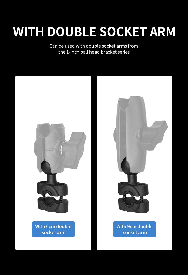 VIN Mounts Torque Small Rail Base- B Size with 1 inch Ball for Motorcycle Action Camera/Phone holder for ram mounts VIN-B-020