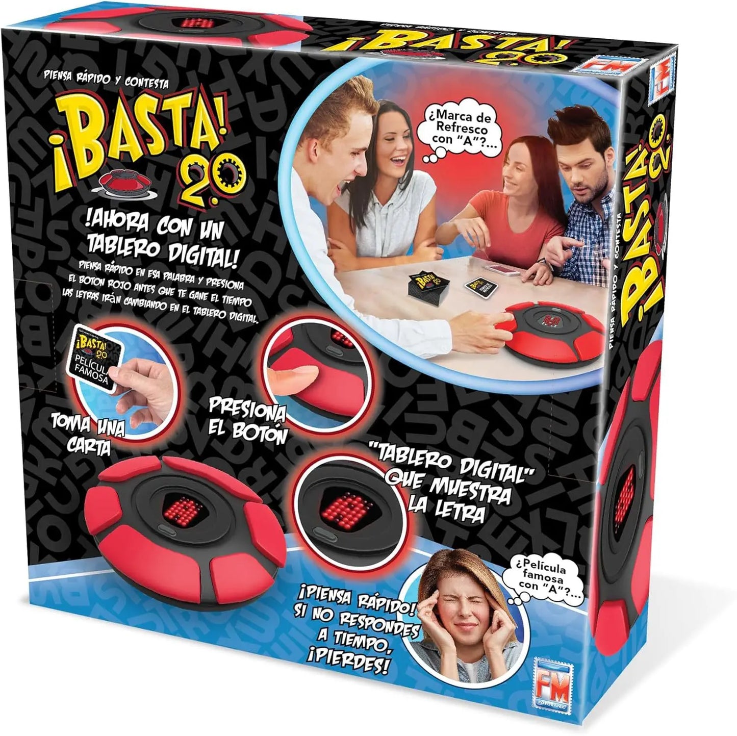 New Basta Spanish Tapple Word Game - English Tapple Games Version Quick Thinking Letter Pressing Board Family Children's Game