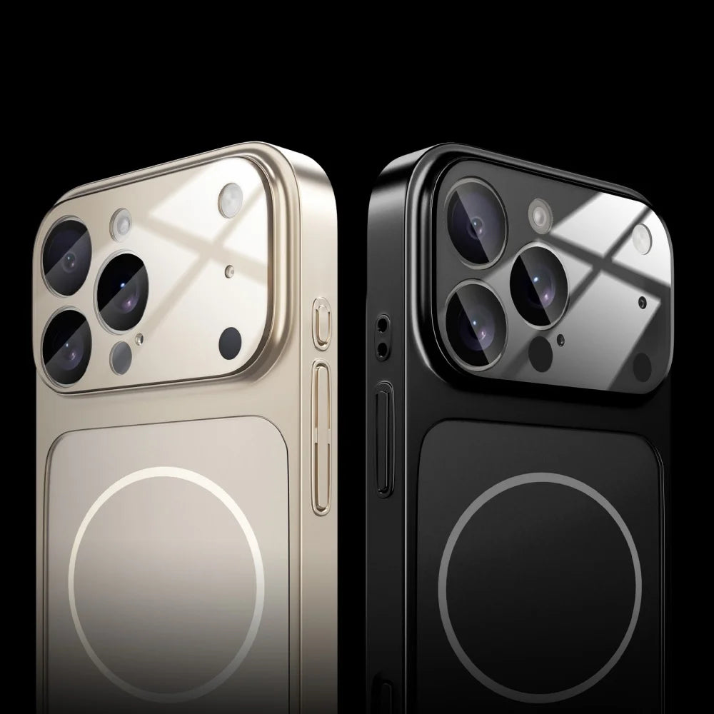 Original Glass Nano Matte Case For iPhone 17 16 15 14 13 Pro Max 17Air Magnetic For Magsafe Wireless Charging Armor Funda