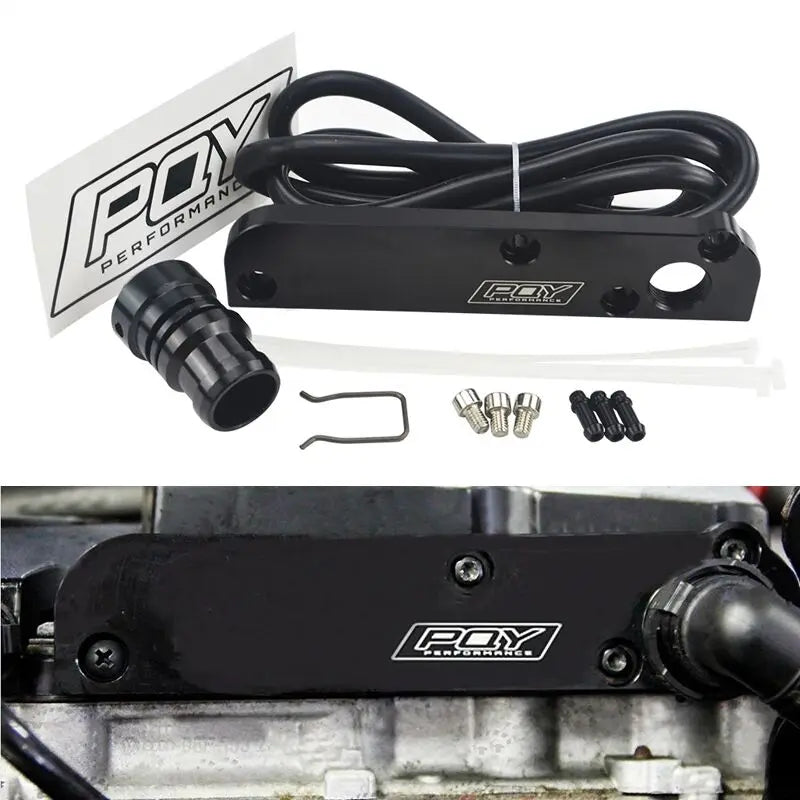 Billet PCV Delete Plate Kit Revamp Adapter for Volkswagen(VW)/Audi/SEAT/Skoda EA113 Engines with PQY logo PQY-TSB01