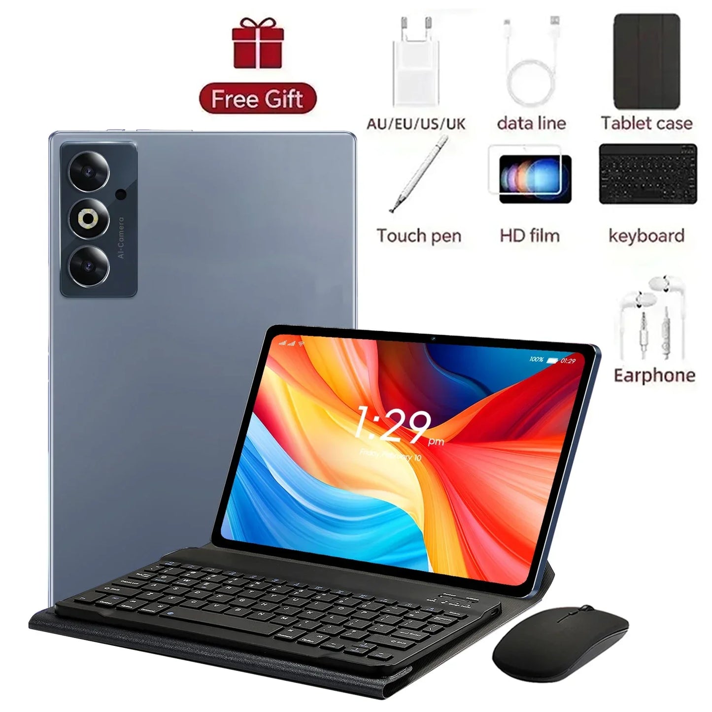 2025 New S25 Ultra Tablet PC 16GB+1TB Android14 20000mAh Snapdragon 888 11 inch HD 4K 5G Dual SIM Tab Bluetooth E-Book WiFi GPS