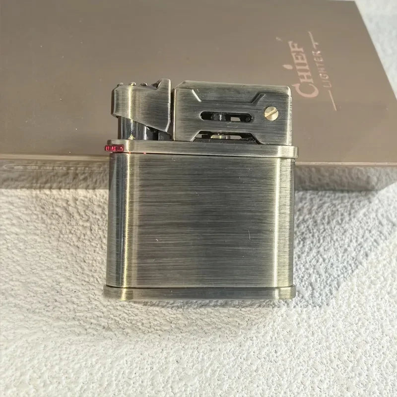 CHIEF Vintage Red Star Lighter - Military Style, One-Click Ignition, Windproof, Perfect Gift for Collectors