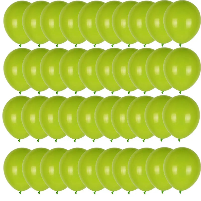 40pcs Retro Dark Green Balloons Set Confetti Balloon Jungle Safari Animal Birthday Party Decorations Kids Boy Baby Shower Favors