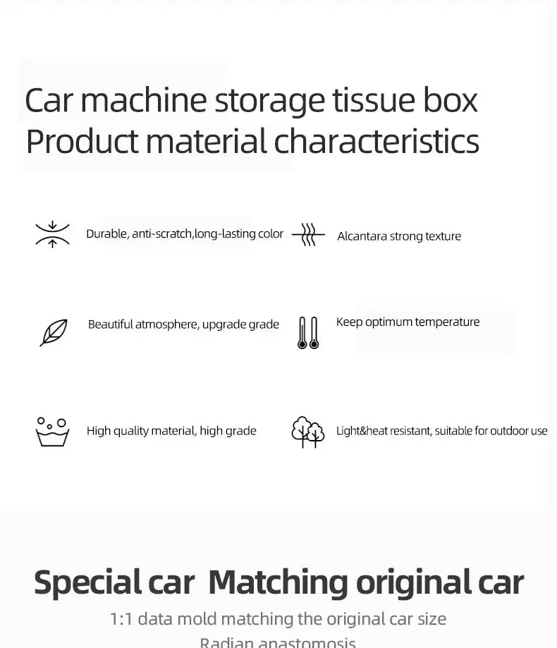 Alcantara Car Machine Storage Box For ZEEKR 001 2021 2023 2022 Navigation Rear Hidden Tissue Organizer Interior Stowing Tidying