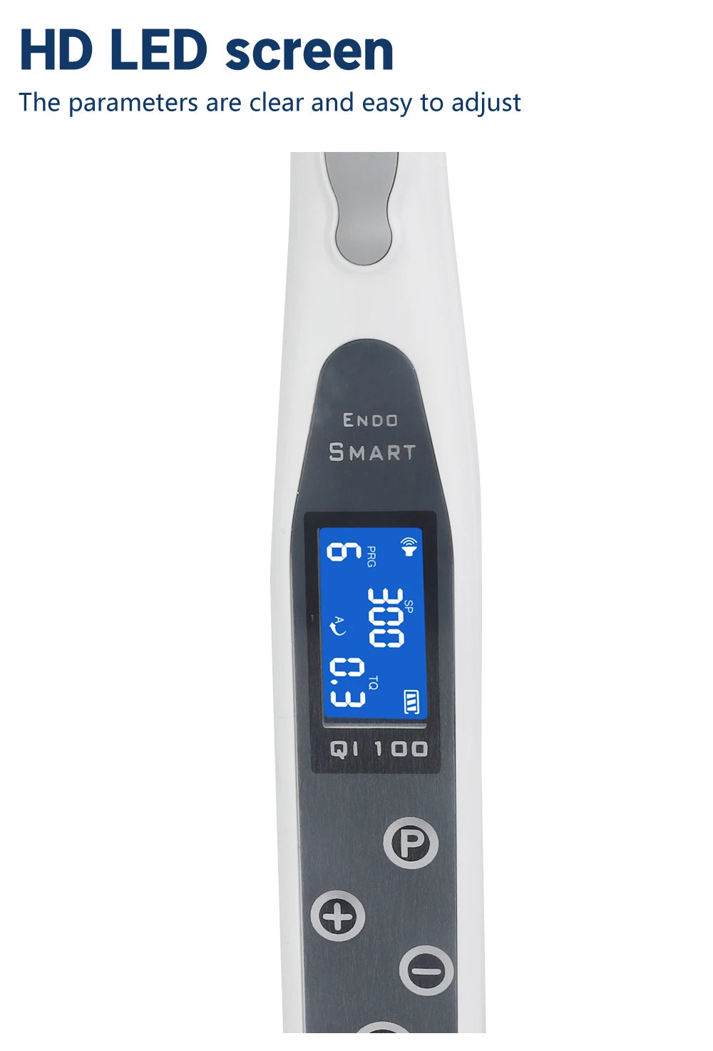 Dental Wireless Endo Motor Smart 9 Programs with LED Lamp and 16:1 Reduction Contra Angle Endodontic Instrument
