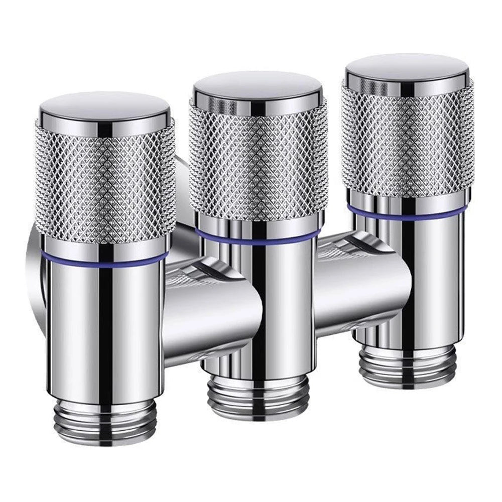Universal 1/2 Thread One Into Three Out Faucet Kitchen Stainless Steel Inlet Valve Fitting Valve Toilet Bathroom Fittings